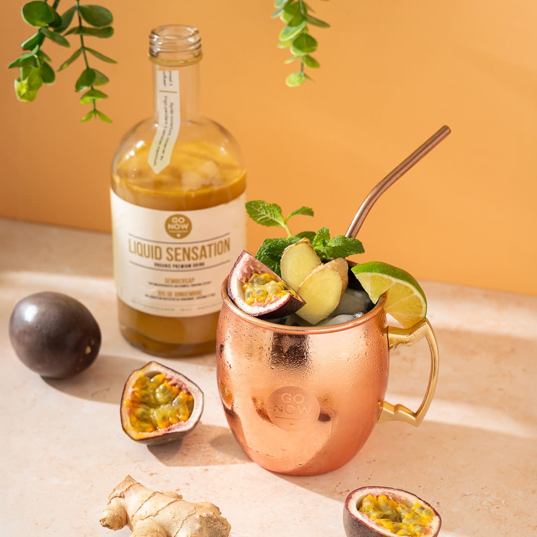 Passievrucht Mule met Gembersap