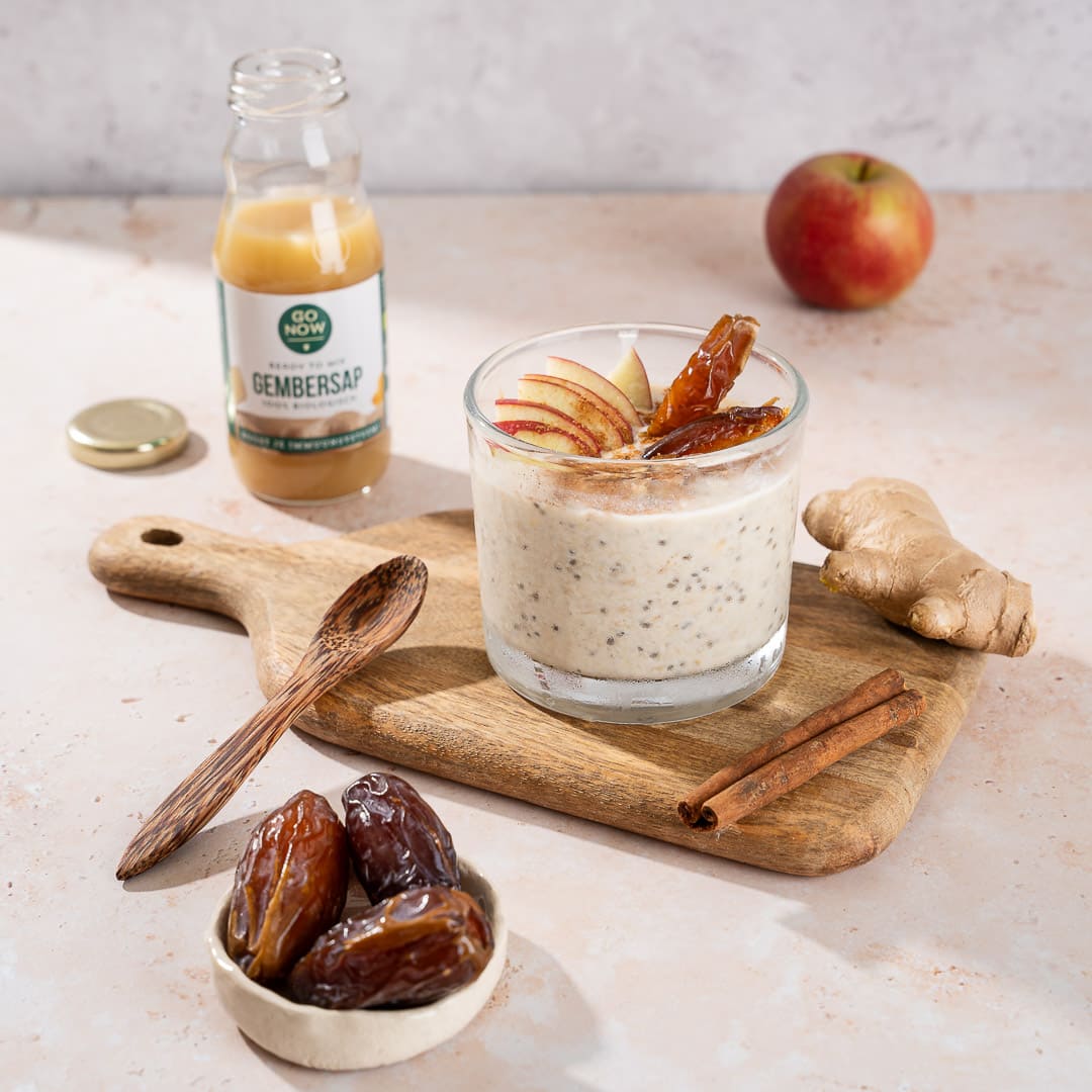Overnight Oats met Gember, Dadel &amp; Appel
