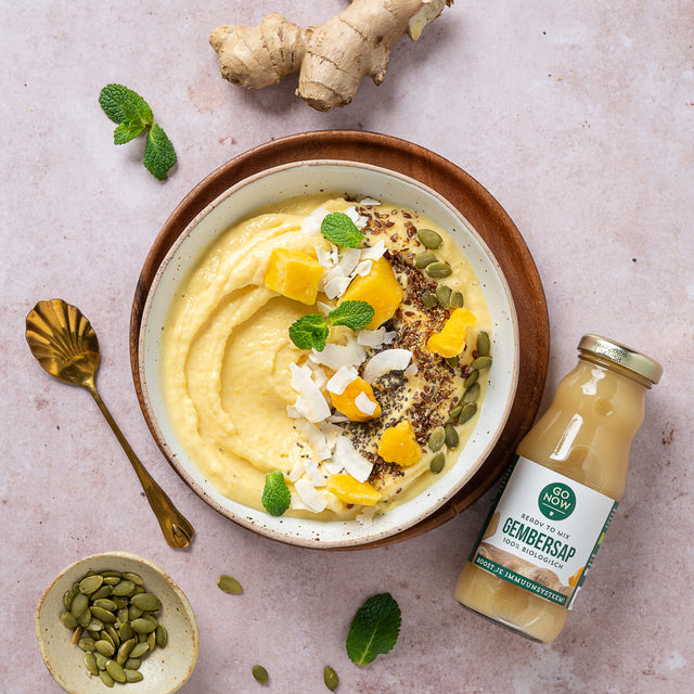 Mango Gember Smoothiebowl Recept – Een Tropische Boost voor je Immuunsysteem