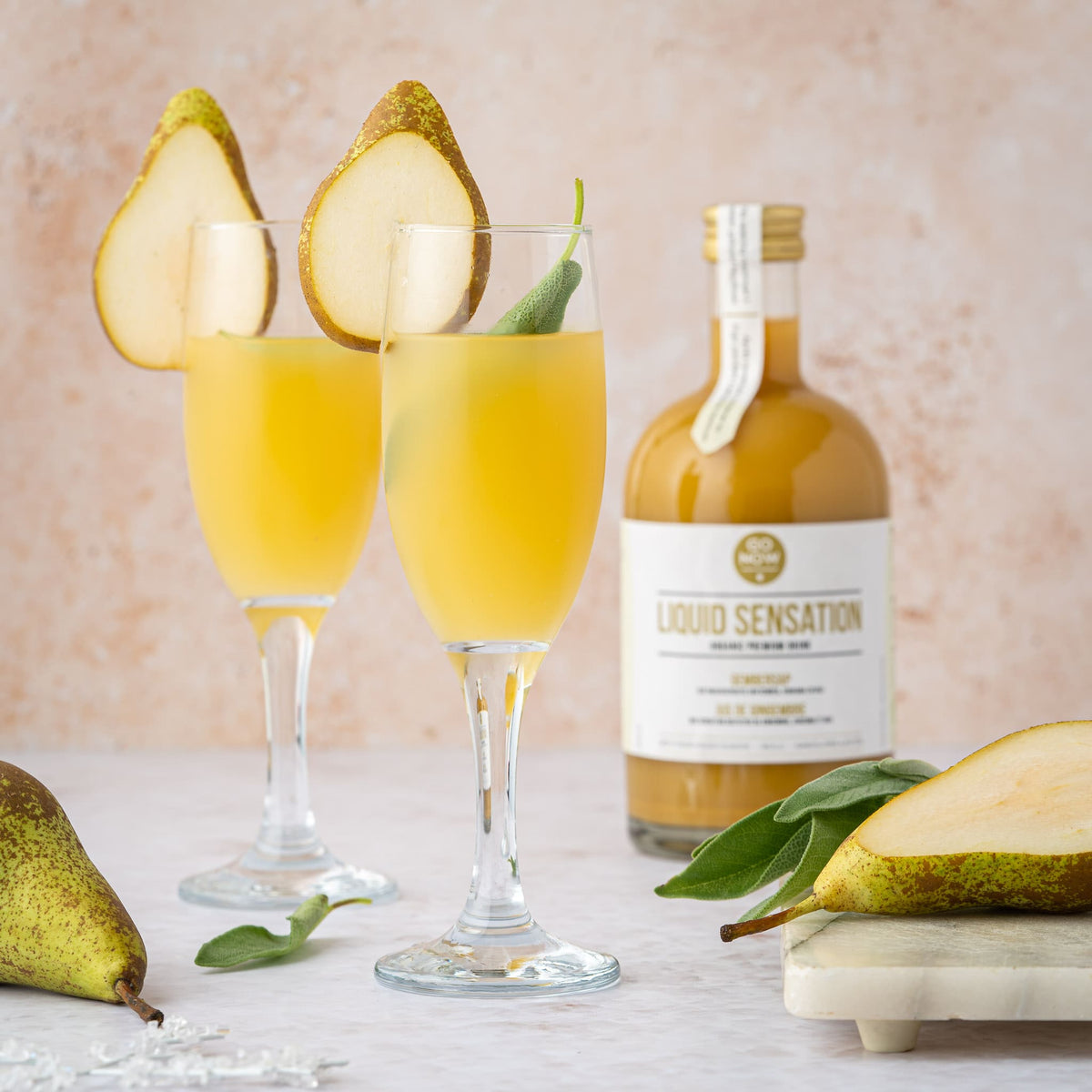 Alcoholvrije cocktail met peer