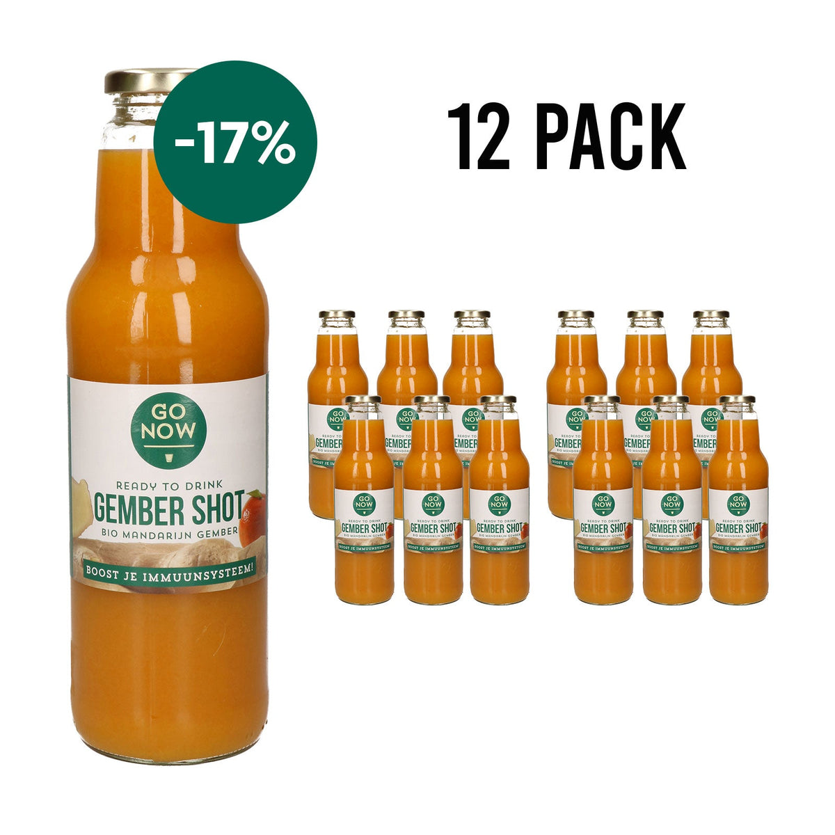 12-pack Gember Shot 750ml: twaalf flessen met pack-voordeel