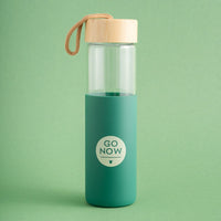 Go Now glazen waterfles met siliconen hoes