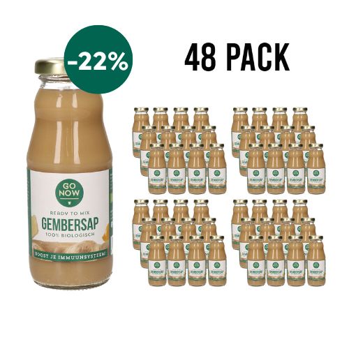 48-pack Pure Gembersap 200ml: achtenveertig flesjes met pack-voordeel